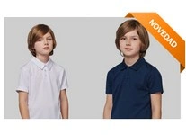 Polos publicitarios infantiles, para personalizar con tu logo tipo o marca personal.  