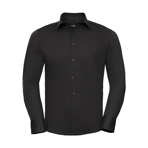 Facil de planchar Camisa entallada manga larga hombre