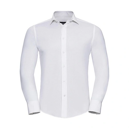 Facil de planchar Camisa entallada manga larga hombre