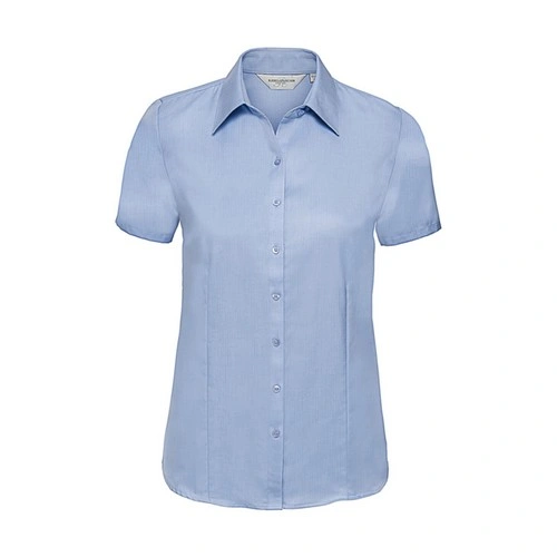 Facil de planchar Camisa en espiguilla manga corta mujer