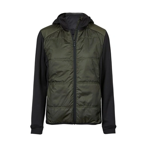 chaqueta Chaqueta con capucha dos materiales mujer