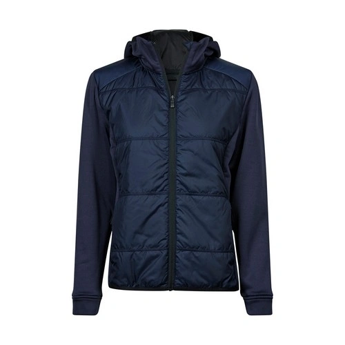 chaqueta Chaqueta con capucha dos materiales mujer