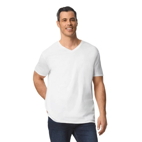 Manga corta Camiseta Softstyle cuello V Hombre