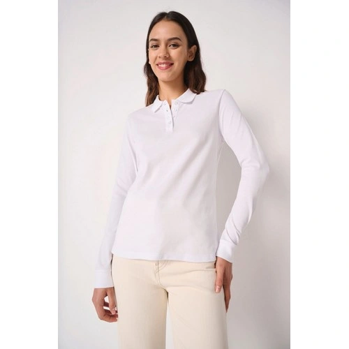 Polo punto piqué LSL mujer