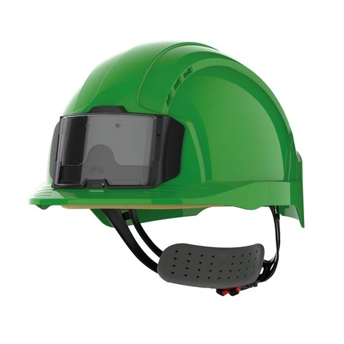 Casco de seguridad EVOLite con portacredenciales, ventilado, ajuste con rueda