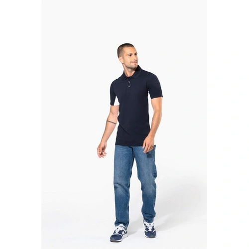 Polo de punto piqué manga corta bicolor hombre