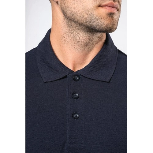 Polo de punto piqué manga corta bicolor hombre