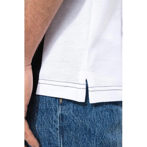 Polo de punto piqué manga corta bicolor hombre