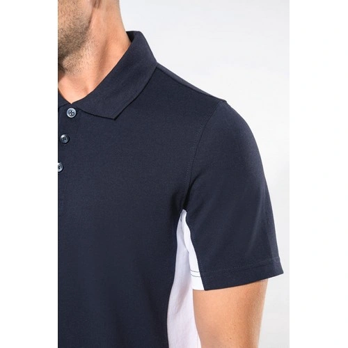 Polo de punto piqué manga corta bicolor hombre