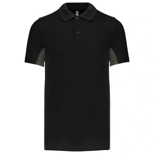 Polo de punto piqué manga corta bicolor hombre