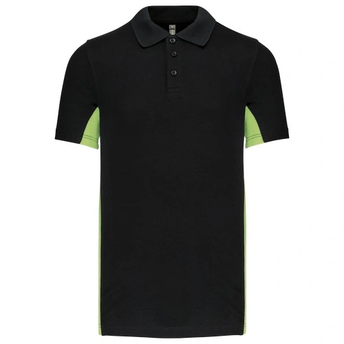 Polo de punto piqué manga corta bicolor hombre