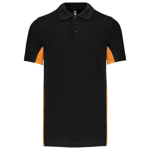 Polo de punto piqué manga corta bicolor hombre