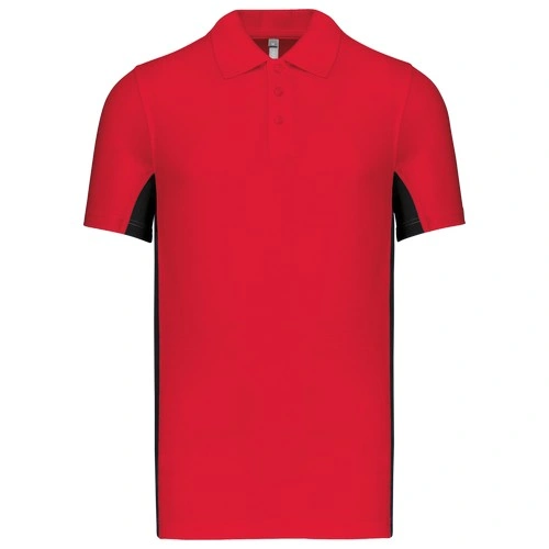 Polo de punto piqué manga corta bicolor hombre