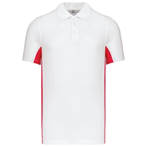 Polo de punto piqué manga corta bicolor hombre