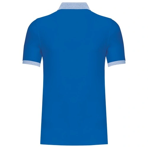 Polo piqué bicolor hombre