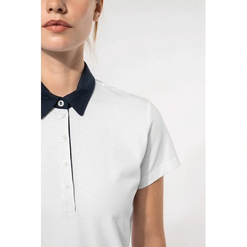 Polo jersey bicolor mujer