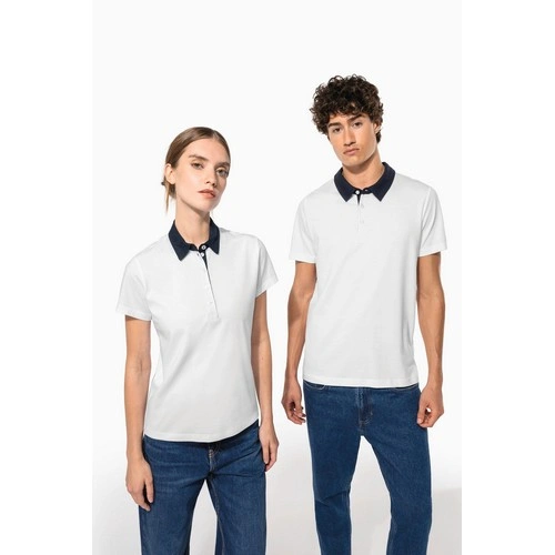 Polo jersey bicolor mujer
