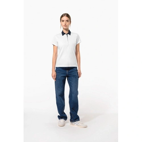 Polo jersey bicolor mujer