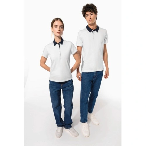Polo jersey bicolor mujer