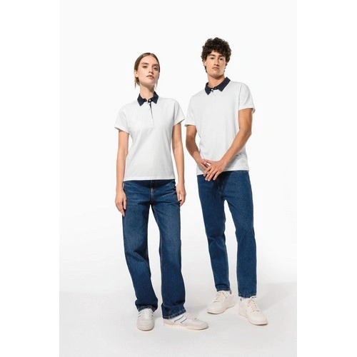 Polo jersey bicolor mujer