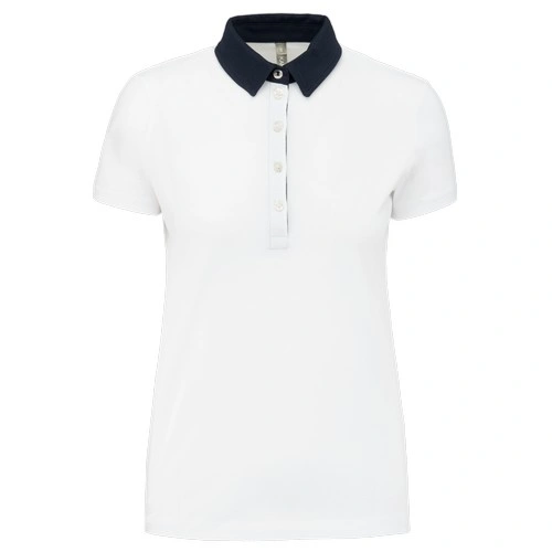 Polo jersey bicolor mujer