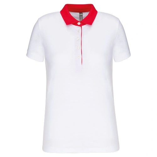 Polo jersey bicolor mujer