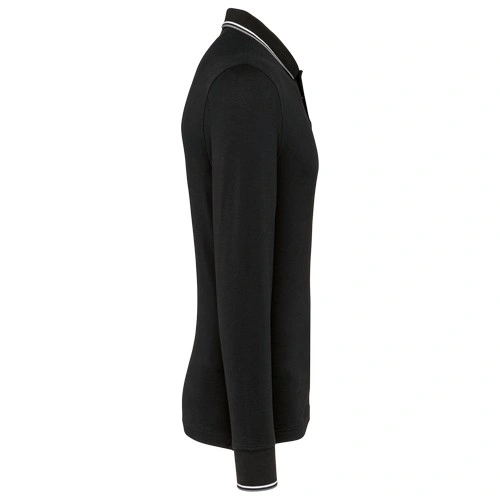 Polo piqué manga larga hombre