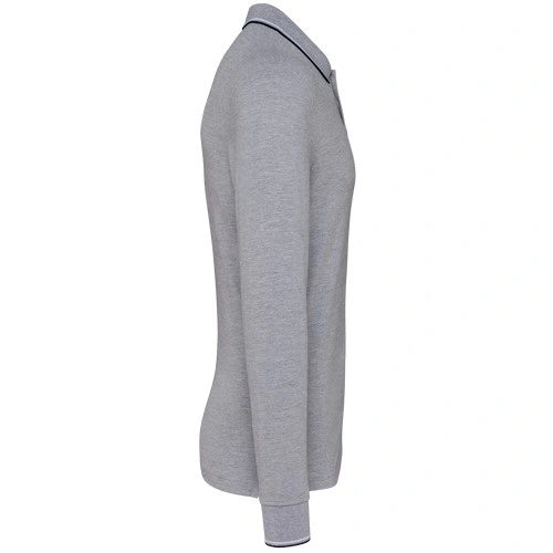 Polo piqué manga larga hombre