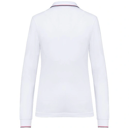 Polo piqué manga larga mujer