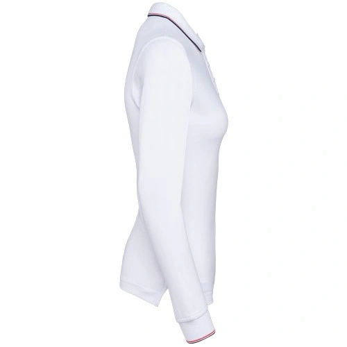 Polo piqué manga larga mujer