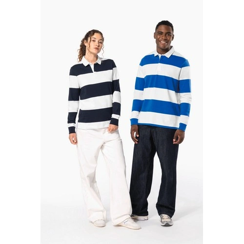 Polo a rayas manga larga unisex