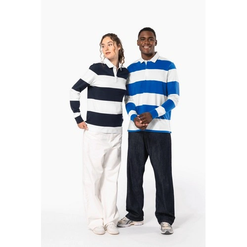 Polo a rayas manga larga unisex