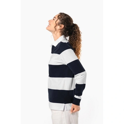 Polo a rayas manga larga unisex