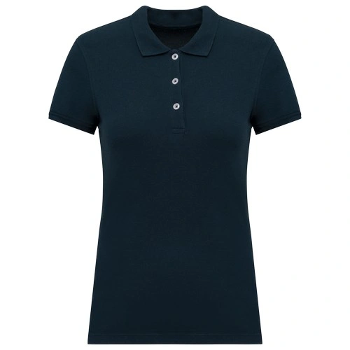 Polo de punto piqué manga corta mujer