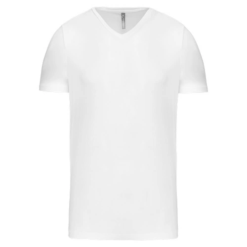 Camiseta con elastano cuello de pico hombre