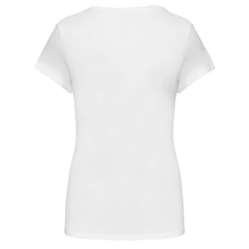 Camiseta con elastano cuello de pico mujer