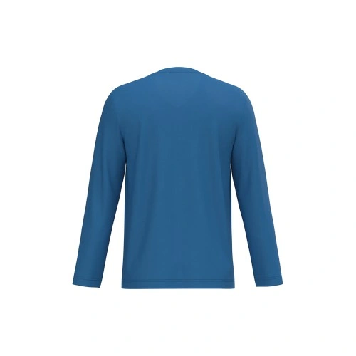 Camiseta manga larga y cuello de pico hombre