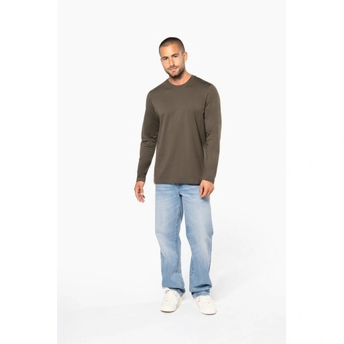 Camiseta maga larga y cuello redondo hombre