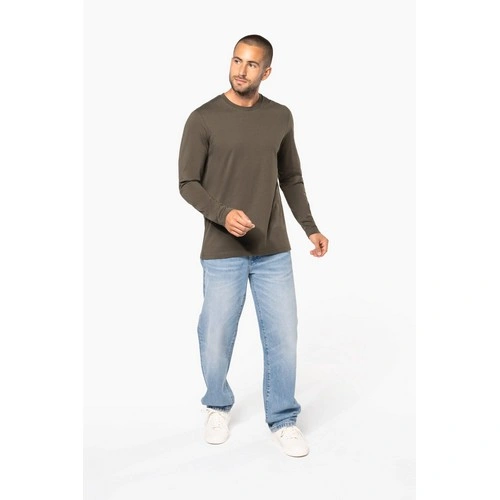 Camiseta maga larga y cuello redondo hombre