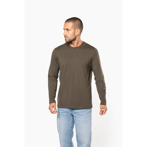 Camiseta maga larga y cuello redondo hombre