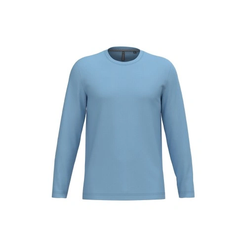 Camiseta maga larga y cuello redondo hombre
