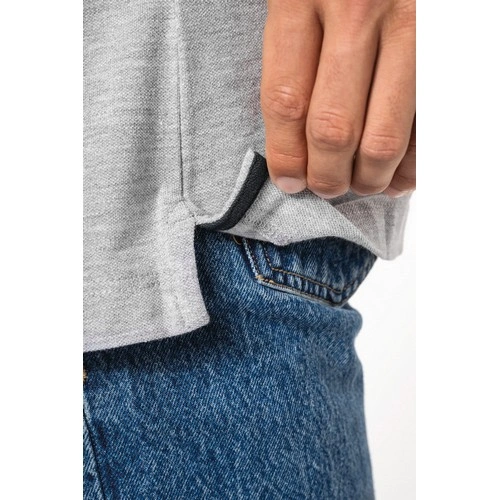 Camiseta de punto piqué con cuello de pico de hombre