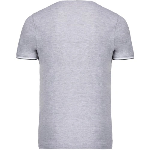 Camiseta de punto piqué con cuello de pico de hombre
