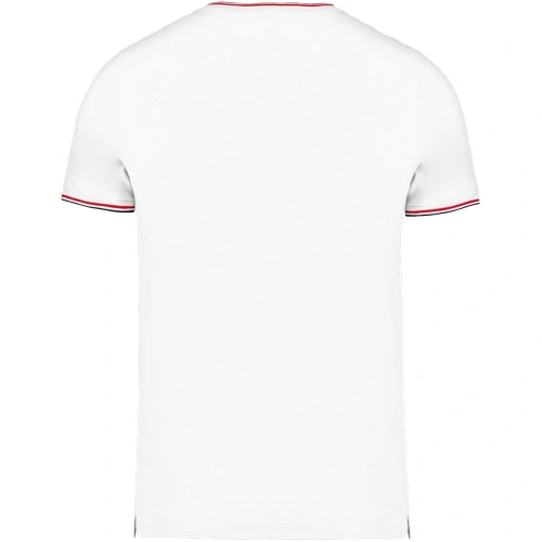 Camiseta de punto piqué con cuello de pico de hombre