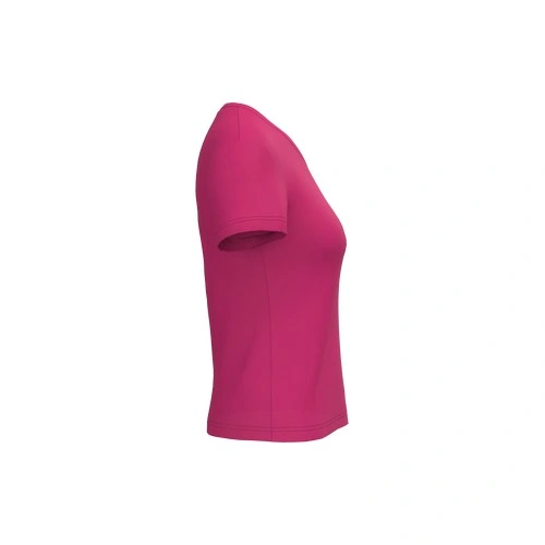 Camiseta de manga cota y cuello de pico mujer