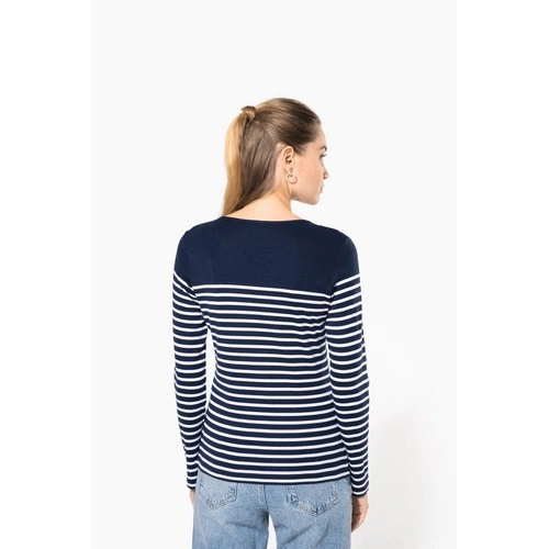 Camiseta marinera de manga larga de mujer
