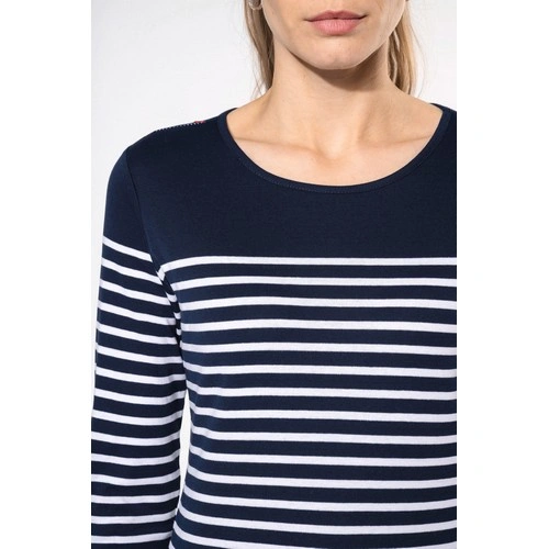 Camiseta marinera de manga larga de mujer