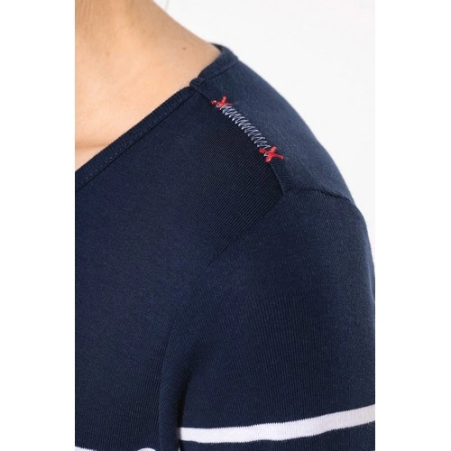 Camiseta marinera de manga larga de mujer