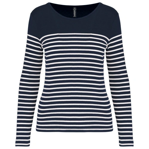 Camiseta marinera de manga larga de mujer