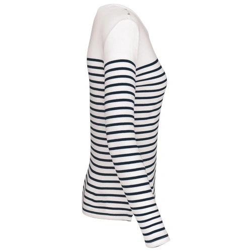 Camiseta marinera de manga larga de mujer
